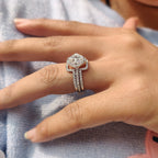 Round Cut Ring Enhancer Wedding Band In Wrap Guard style