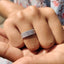 Round Cut Wedding Band With Multi Row Pave Style