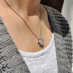 Lab Grown Round Diamond Cluster Pendant