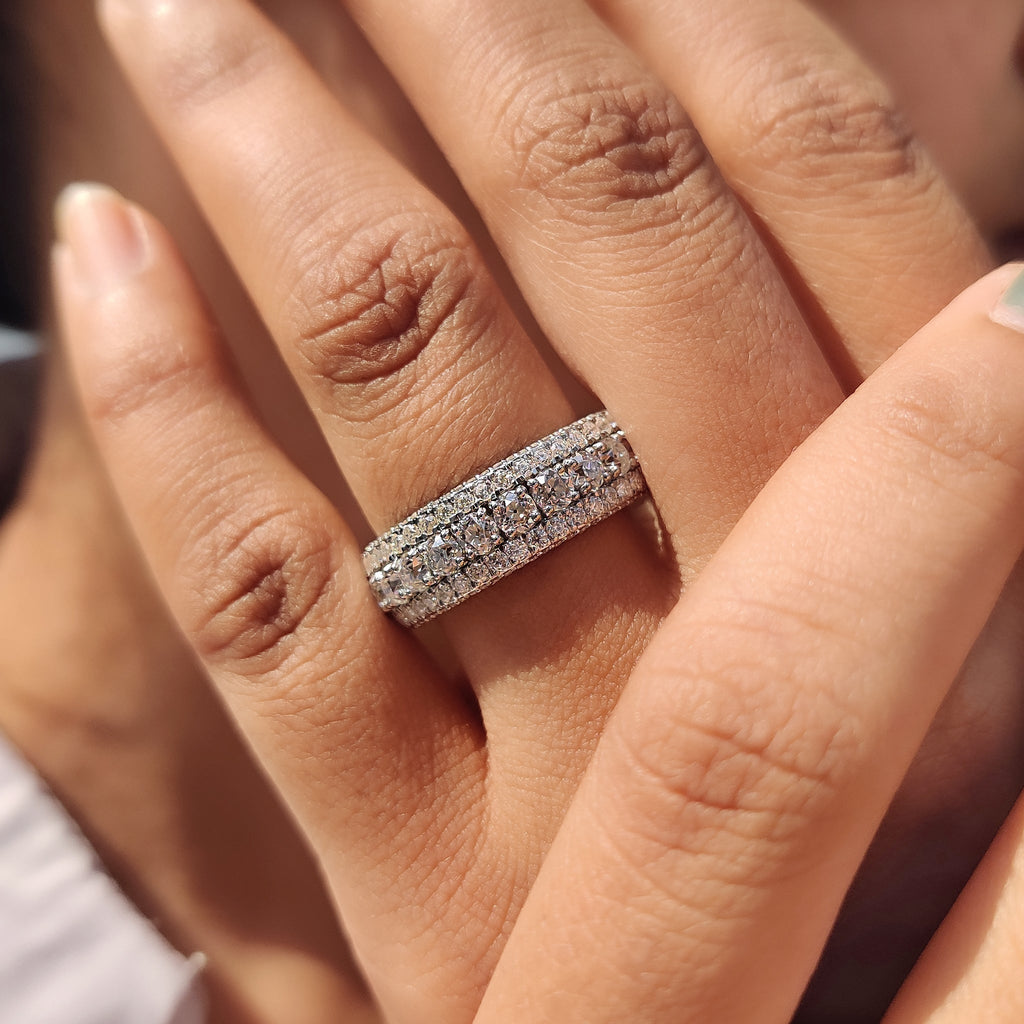 Old European Cut Multi Row Anniversary Band