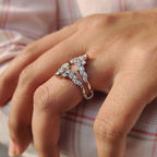 Round Cut Wrap Guard Ring Enhancer Wedding Band
