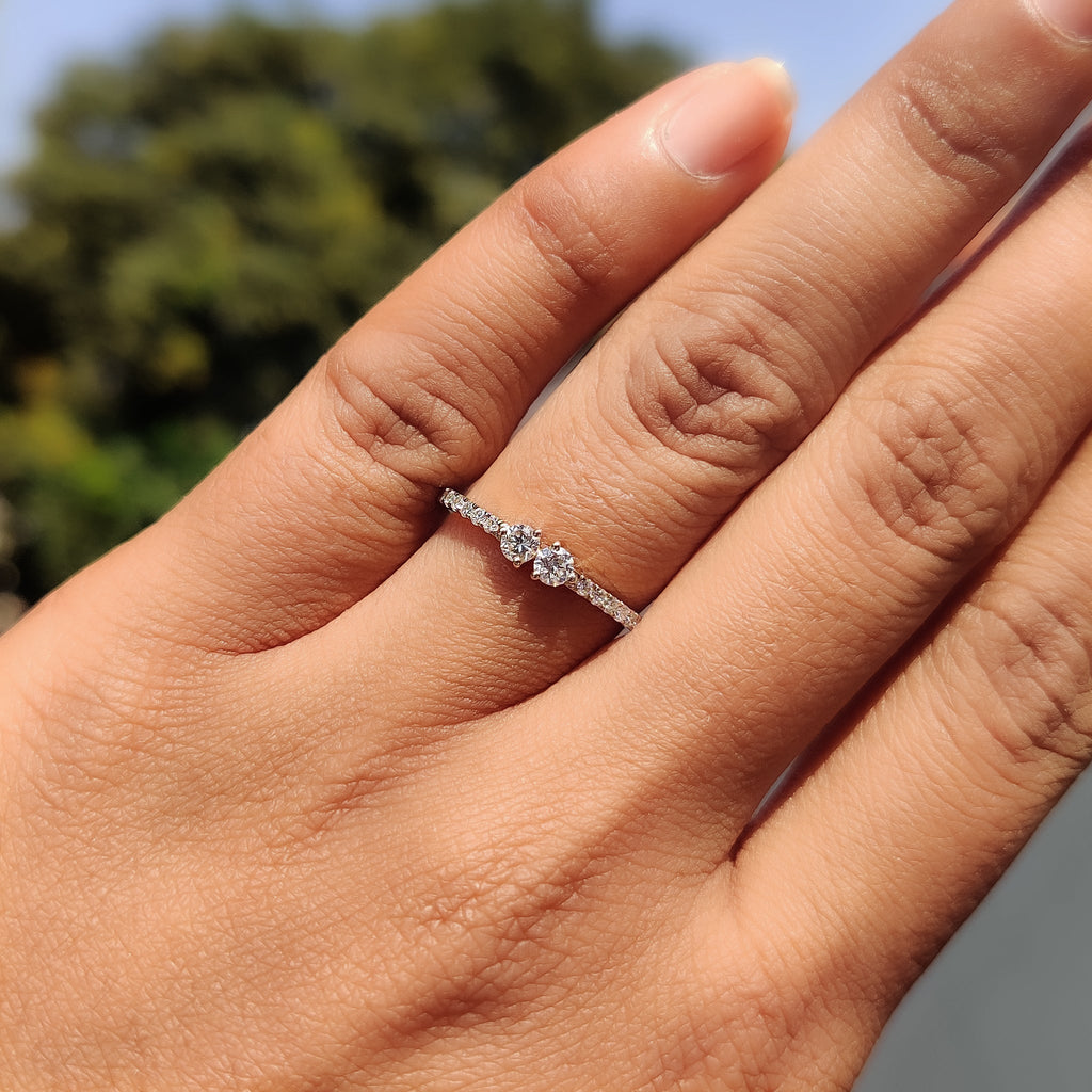 Yellow Gold Eternity Band With Round Diamond