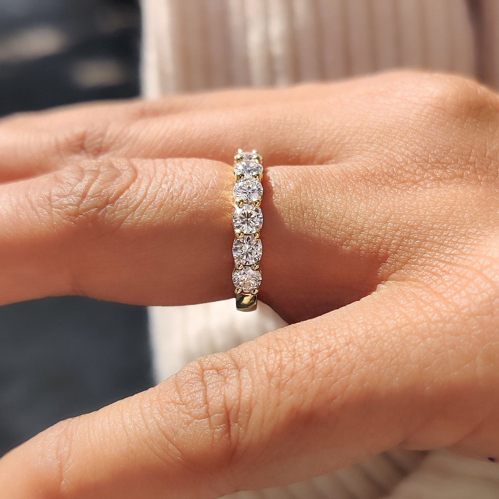 Diamond Half Eternity Band In Round Cut