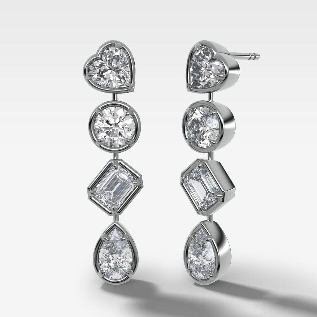 8 CTW Club Mixed Shape Drop Earrings