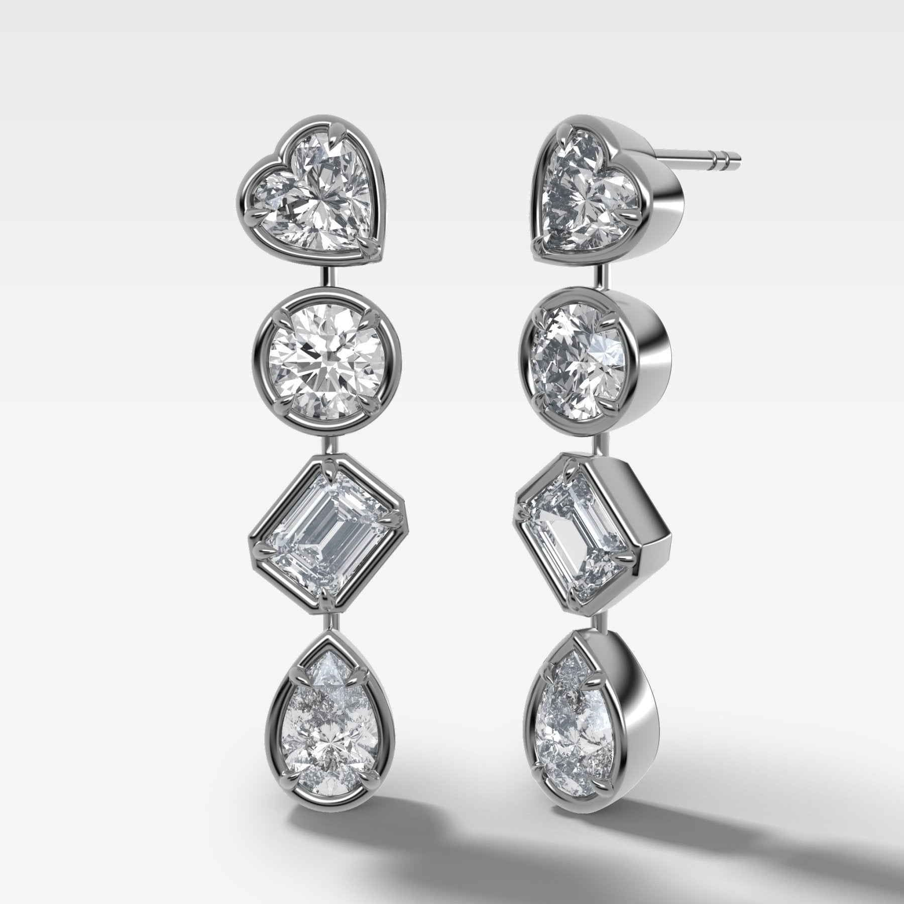Club Mixed Shape Drop Earrings