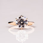 2.0 CT Round Brilliant Cut Moissanite Solitaire Engagement Ring