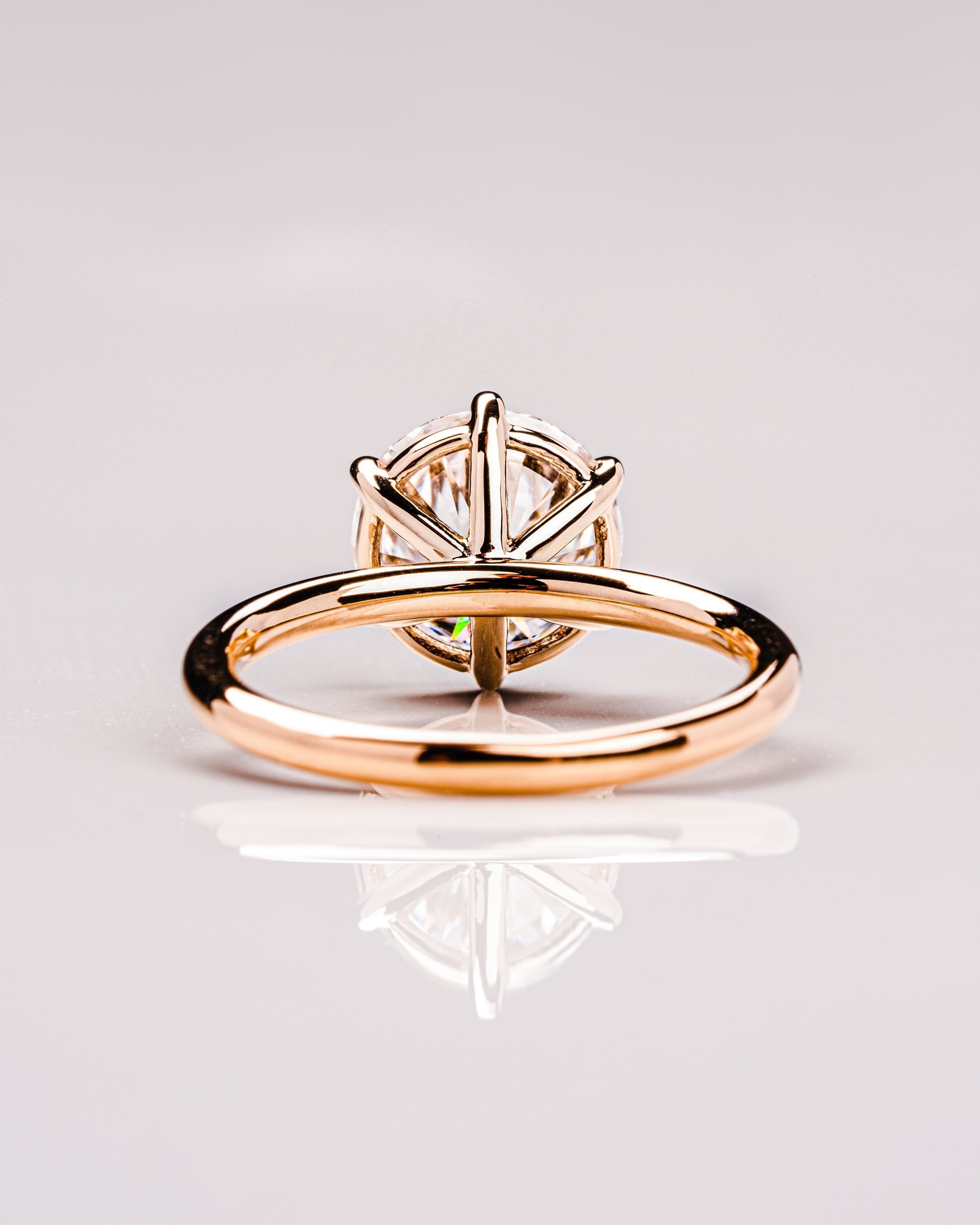 2.0 CT Round Brilliant Cut Moissanite Solitaire Engagement Ring