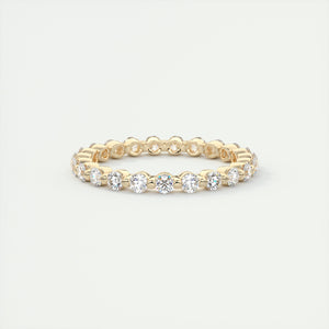 1.40CT Round Cut Moissanite Full Eternity Prong Wedding Band