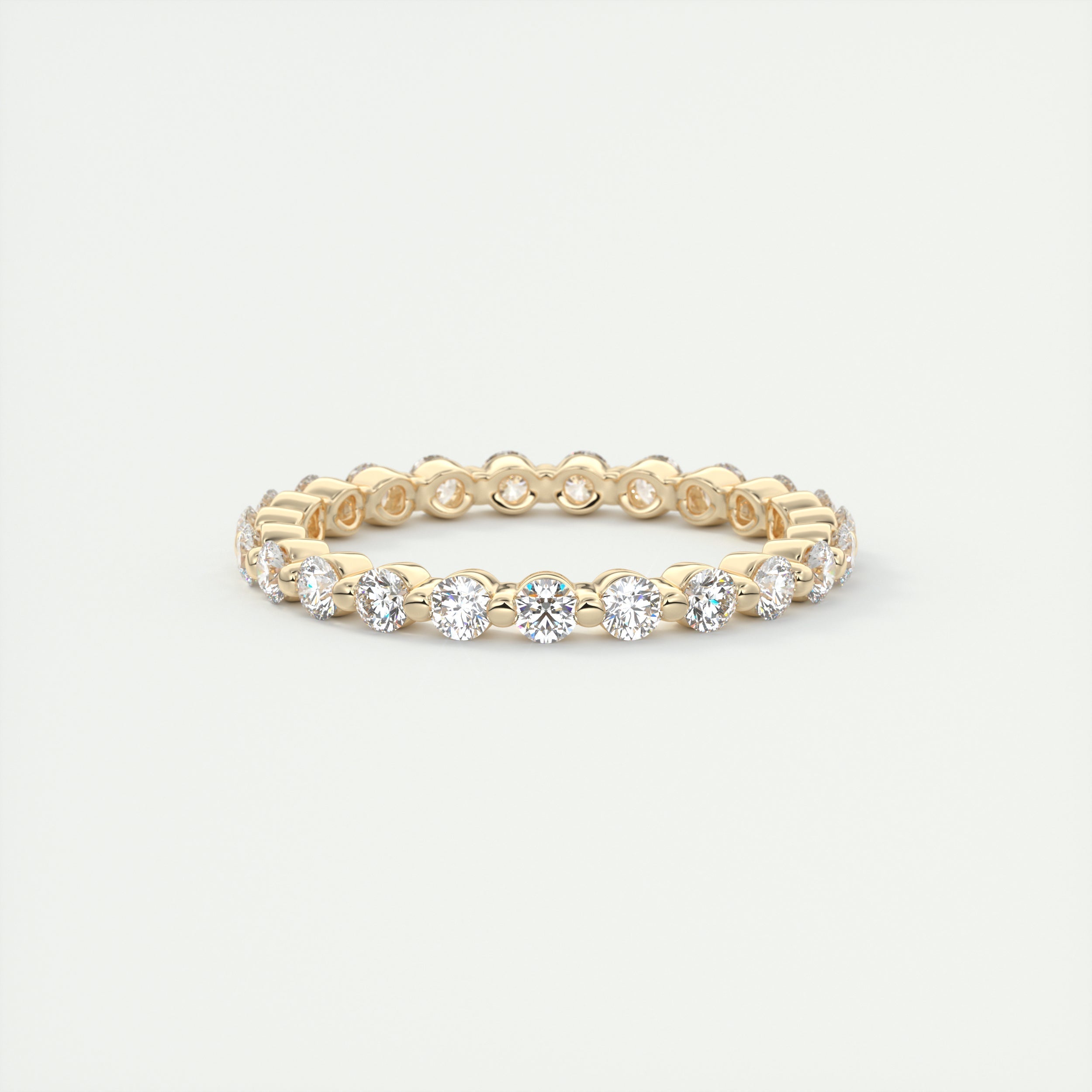 1.40CT Round Cut Moissanite Full Eternity Prong Wedding Band