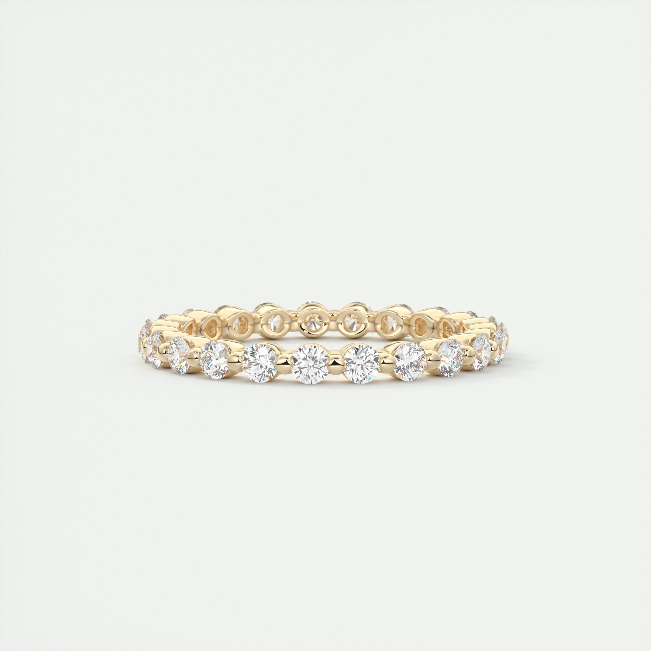1.40CT Round Cut Moissanite Full Eternity Prong Wedding Band Secondary image