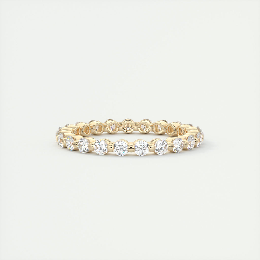 1.40CT Round Cut Moissanite Full Eternity Prong Wedding Band