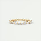 1.40CT Round Cut Moissanite Full Eternity Prong Wedding Band