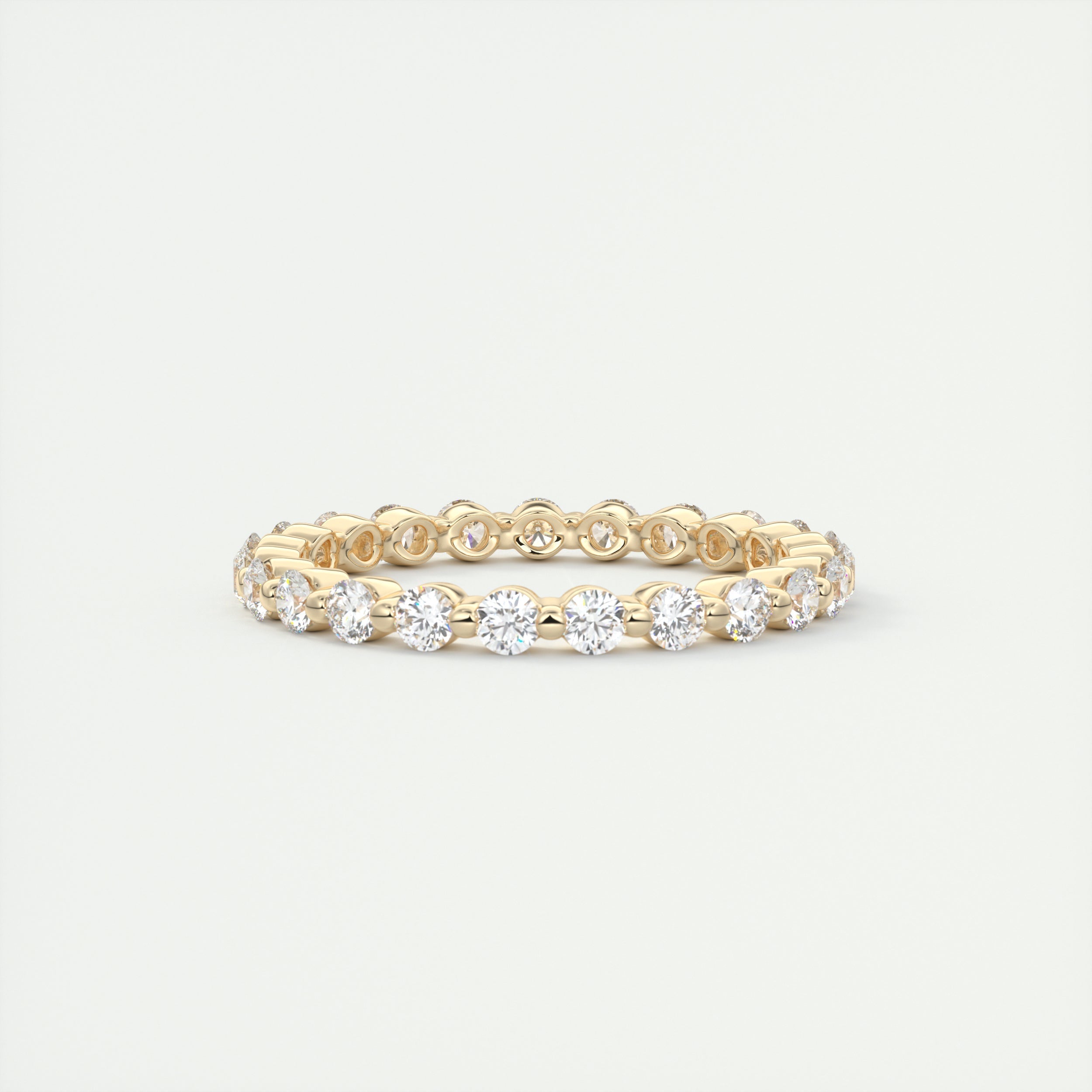 1.40CT Round Cut Moissanite Full Eternity Prong Wedding Band