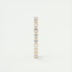 1.40CT Round Cut Moissanite Full Eternity Prong Wedding Band