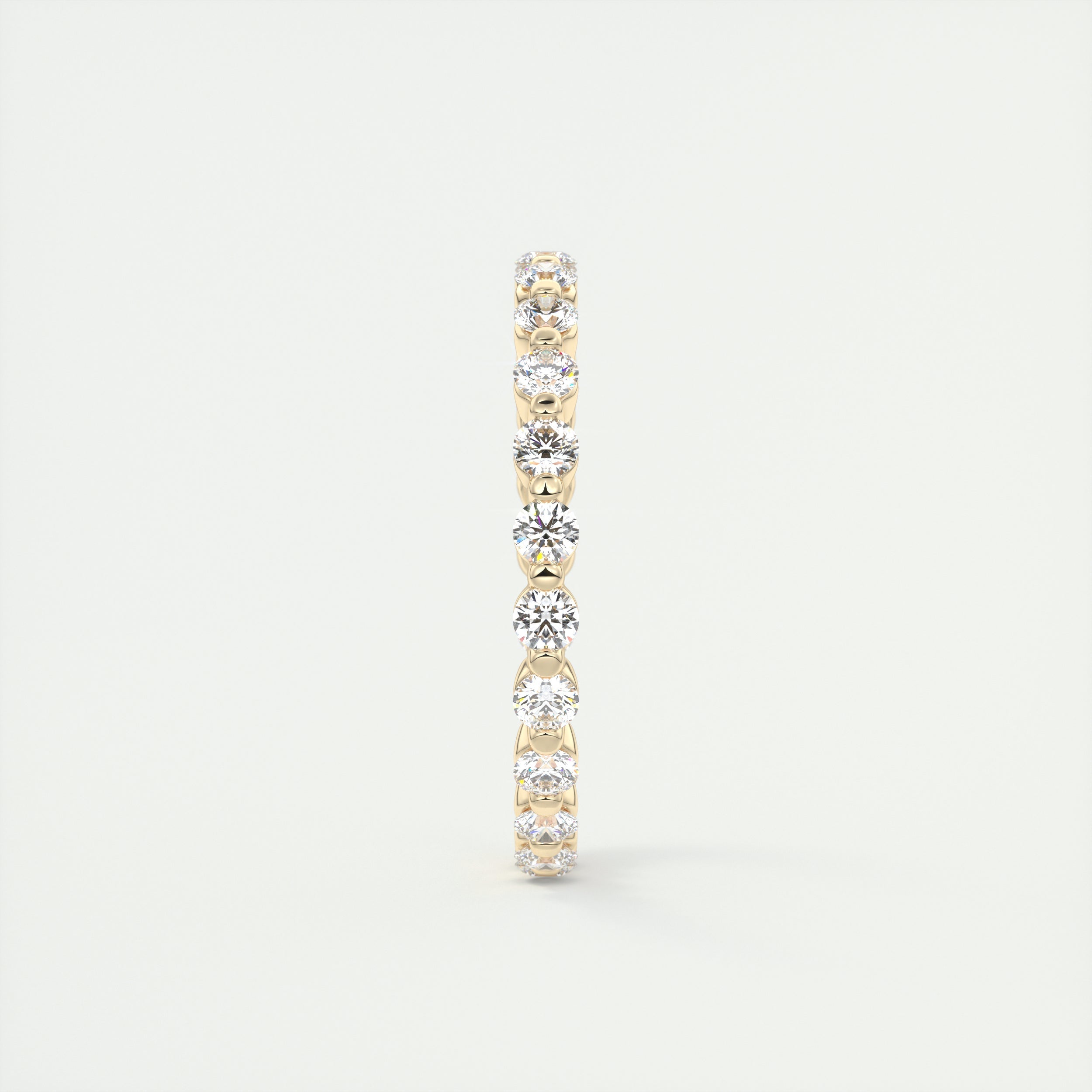 1.40CT Round Cut Moissanite Full Eternity Prong Wedding Band