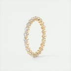 1.40CT Round Cut Moissanite Full Eternity Prong Wedding Band