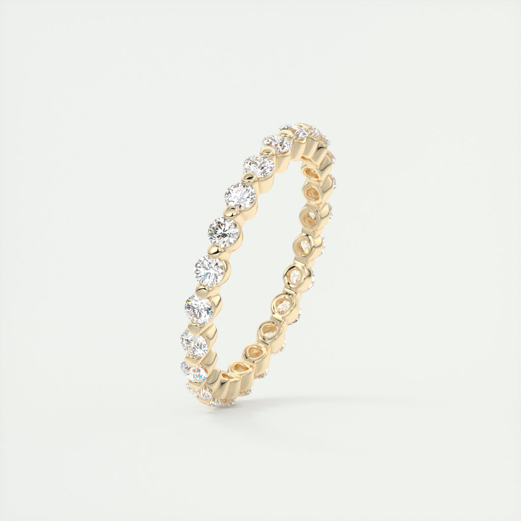 1.40CT Round Cut Moissanite Full Eternity Prong Wedding Band