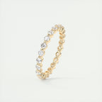 1.40CT Round Cut Moissanite Full Eternity Prong Wedding Band