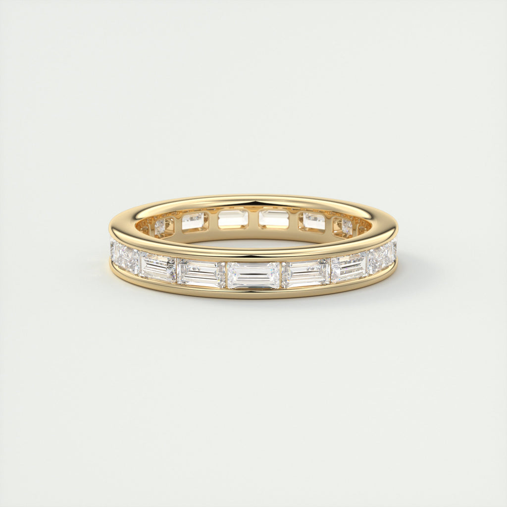 2.50CT Baguette Cut Moissanite Full Eternity Wedding Band
