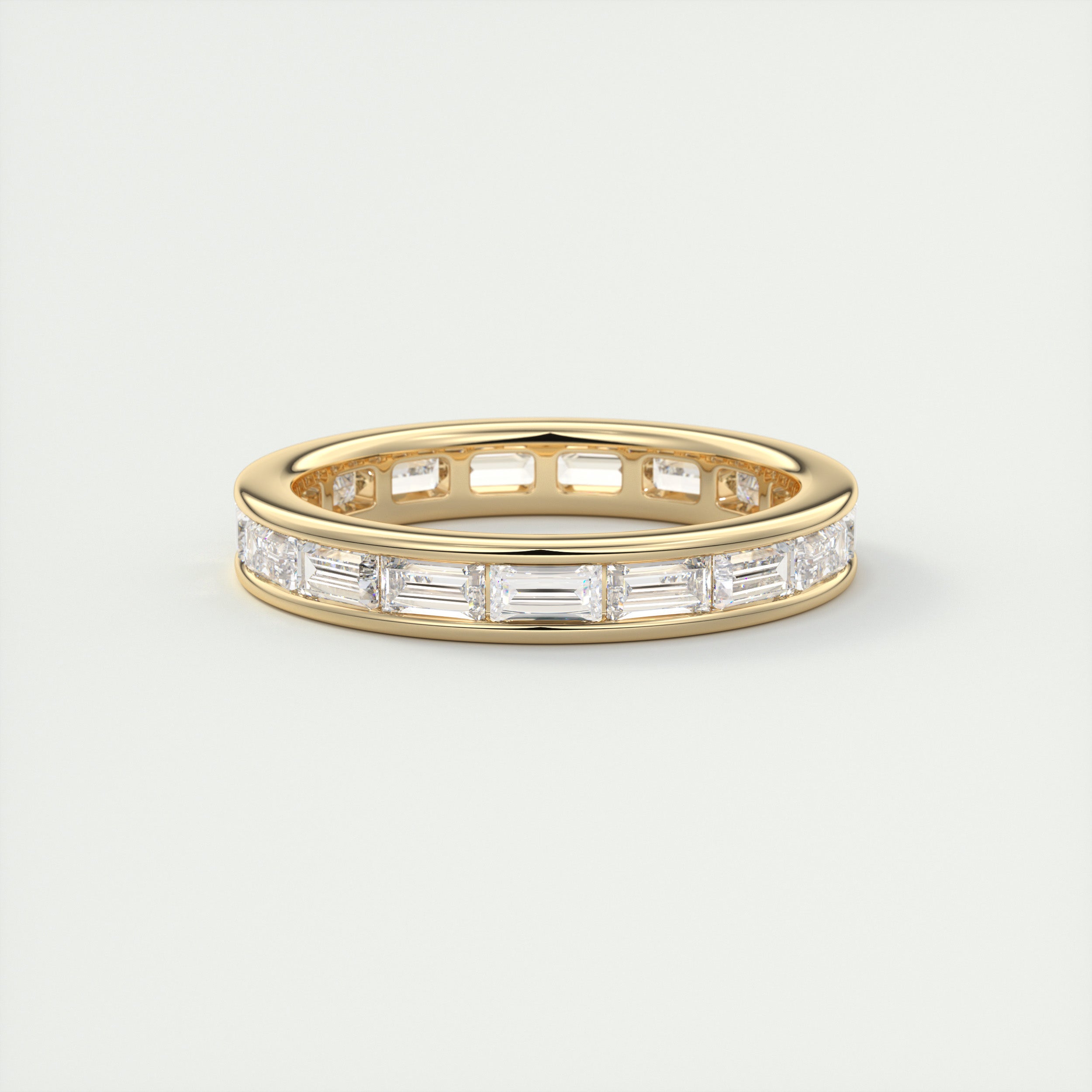 2.50CT Baguette Cut Moissanite Full Eternity Wedding Band