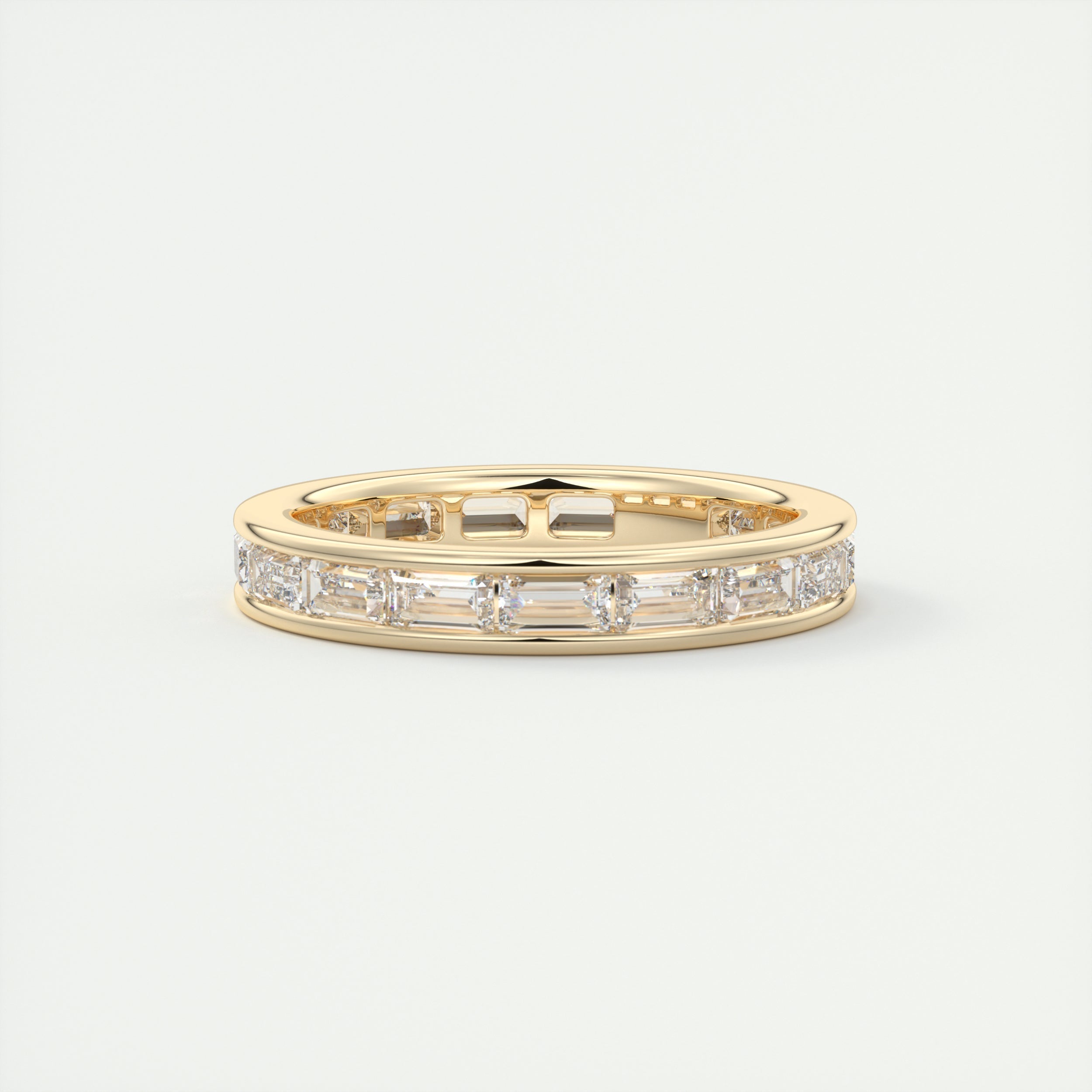 2.50CT Baguette Cut Moissanite Full Eternity Wedding Band Secondary image