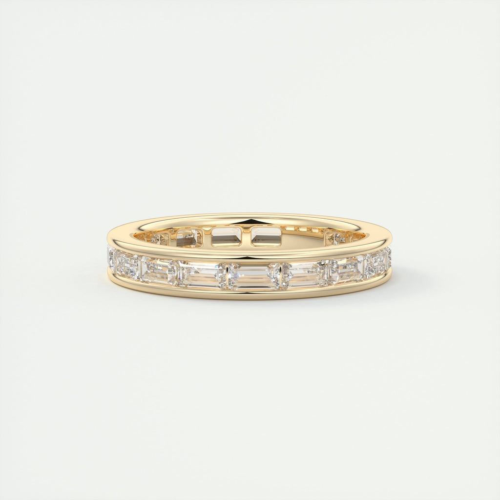 2.50CT Baguette Cut Moissanite Full Eternity Wedding Band