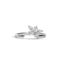 0.55 TCW Pear & Marquise Moissanite Open Wedding Band