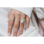 2.10 CT Round Moissanite Solitaire With Pave Setting Engagement Ring