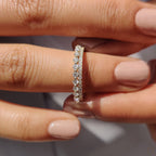 Round Wedding Band In Double Row Pave Style