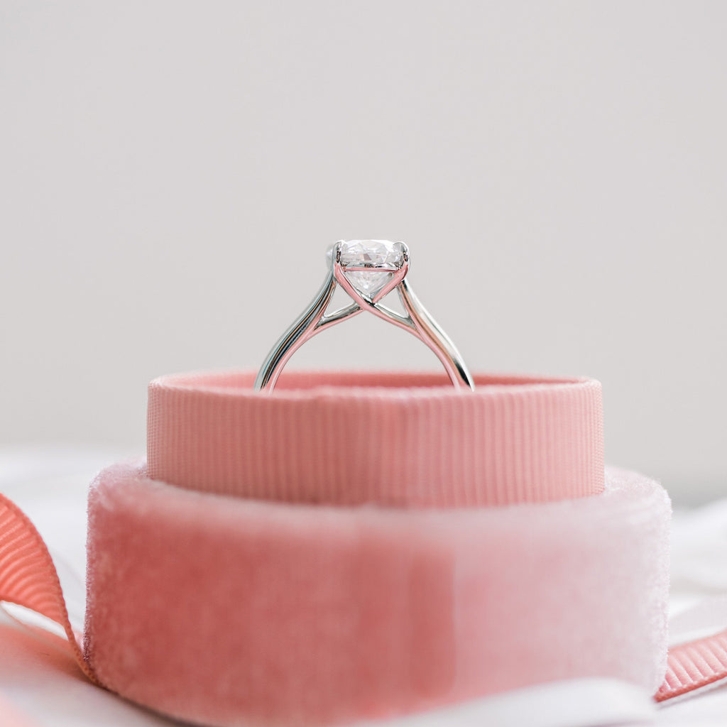 2.50 CT Oval Moissanite Solitaire Engagement Ring