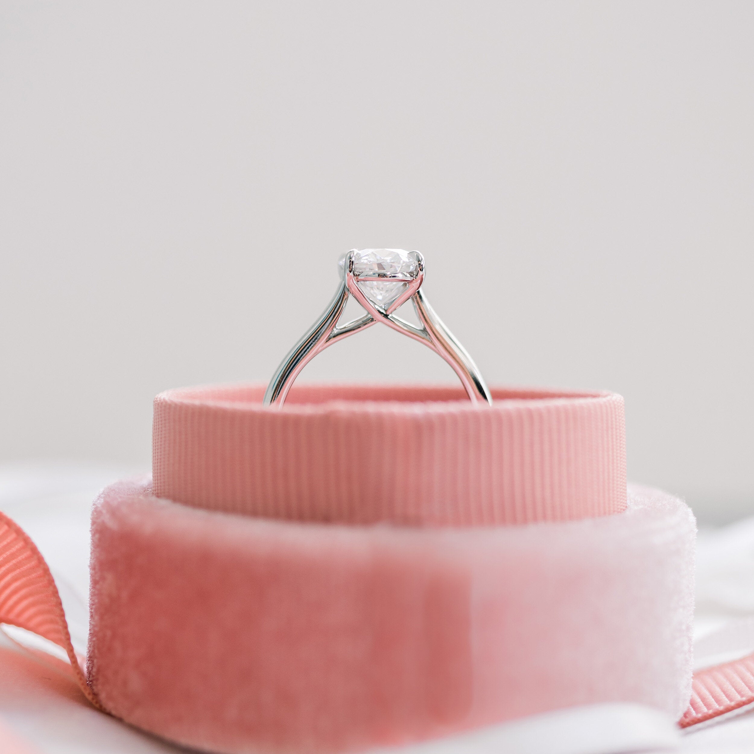 2.50 CT Oval Moissanite Solitaire Engagement Ring