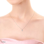 0.50 CT-1.0 CT Pear Cut Moissanite Solitaire Layering Necklace