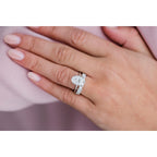4.0 CT Oval Cut Moissanite Solitaire Engagement Ring