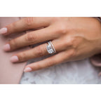 4.0 CT East-West Oval Moissanite Solitaire Engagement Ring
