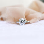2.25 CT Round Brilliant Cut Moissanite Solitaire Engagement Ring