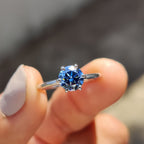 Royal Blue Ring In Simple Solitaire Style