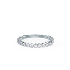 1.0 TCW Round Brilliant Cut 3/4 Eternity Moissanite Wedding Band