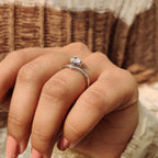 Round Diamond Ring In Upside Down Style