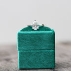 2.0 CT Pear Cut Moissanite Solitaire Engagement Ring