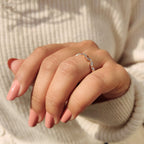 Baguette Cut Wedding Band With Zic Zac Style