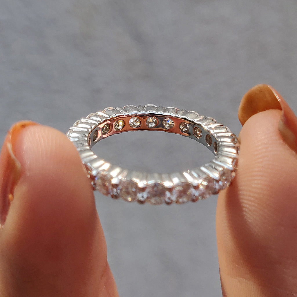 Round Diamond Eternity Band - White Gold
