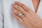2.30 CT Emerald Moissanite Hidden Halo Setting Engagement Ring