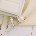 2.75 CT Emerald Cut Moissanite Solitaire Engagement Ring