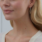0.73 TCW Round Moissanite Diamond Hoop Earrings