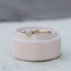 1.5 CT Round Cut Moissanite Bezel Engagement Ring