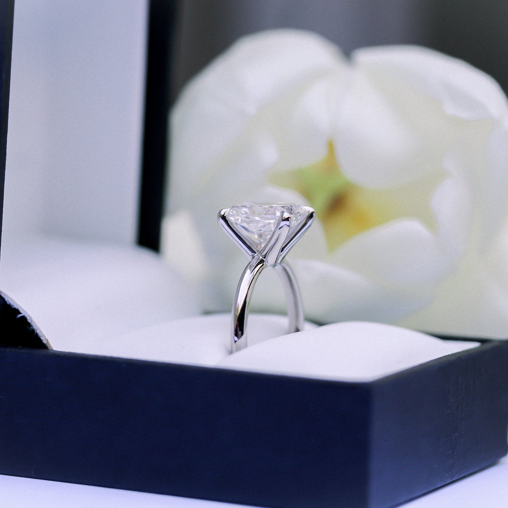 2.75 CT Cushion Cut Moissanite Solitaire Engagement Ring