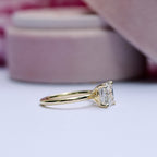 2.0 CT Asscher Cut Moissanite Solitaire Engagement Ring