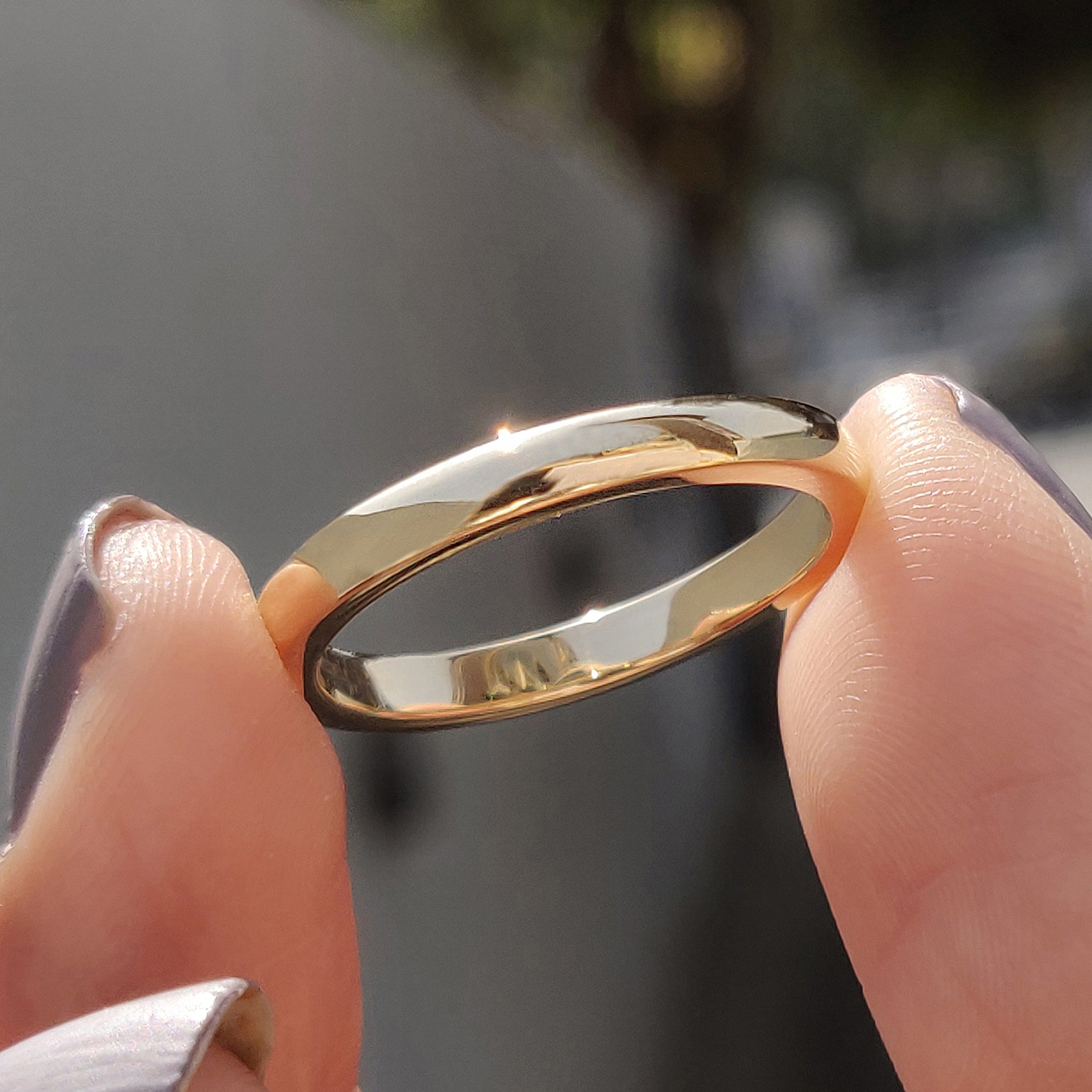Simple White Gold Wedding Band Secondary image