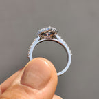 Round Moissanite Halo Engagement Ring