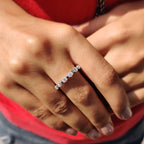 Full Eternity East West Oval Wedding Band
